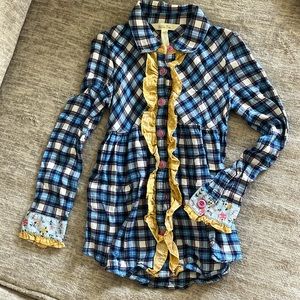 Matilda Jane soft flannel plaid top